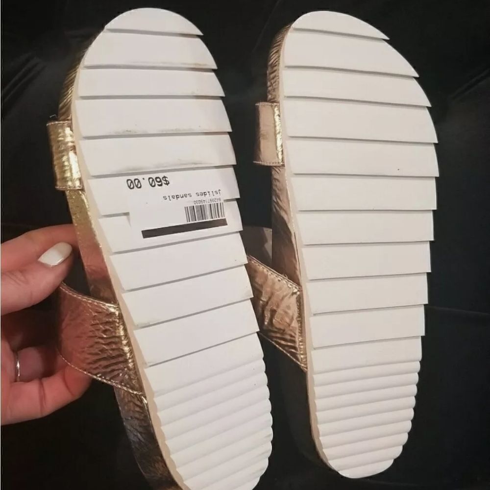 NIB J Slides NYC EDIE Leather Slides Sandal Gloss… - image 5